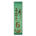 2"x8" 6th Place Stock Event Ribbons (SWIMMING) Lapels